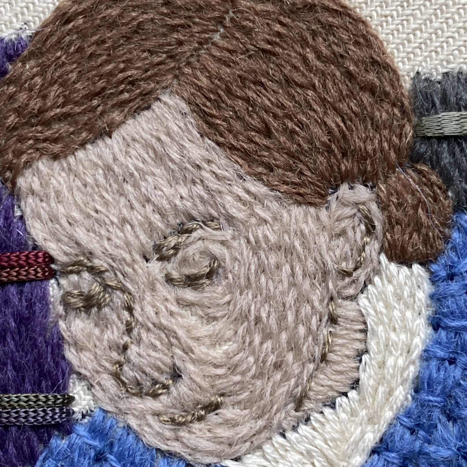 various stitching techniques used to add structure to the face